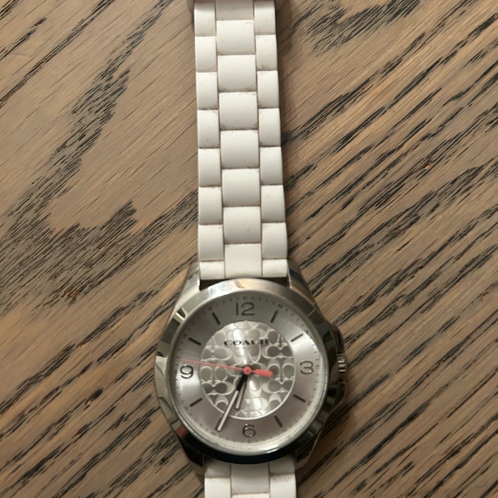 Coach Silver and White Women's Watch
